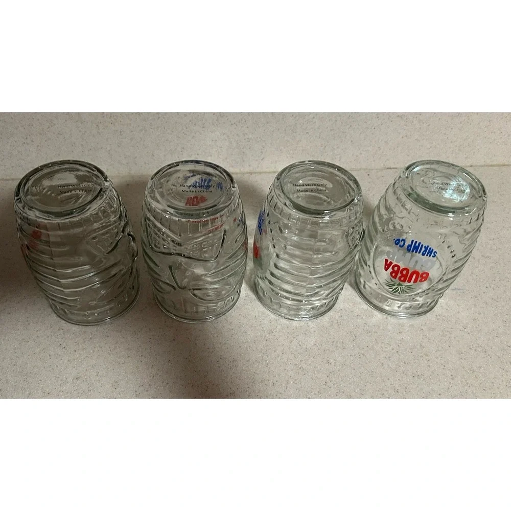 Bubba Gump‎ Shrimp Co Hawaiian Luau Tiki Drinking Glass 16oz Souvenir Cup Lot 4